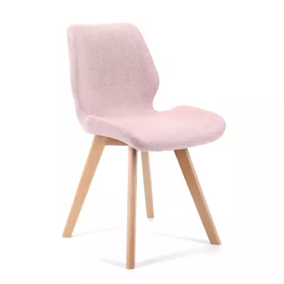 4er-Set Esszimmerstühle KIMTE – rosa/Buche