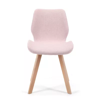 4er-Set Esszimmerstühle KIMTE – rosa/Buche