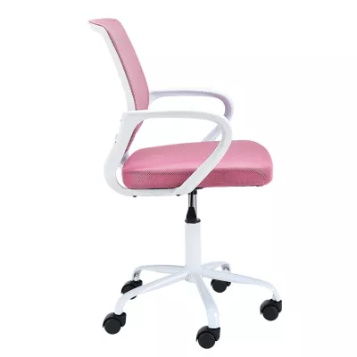 Kinderdrehstuhl ARNEA - weiß/rosa