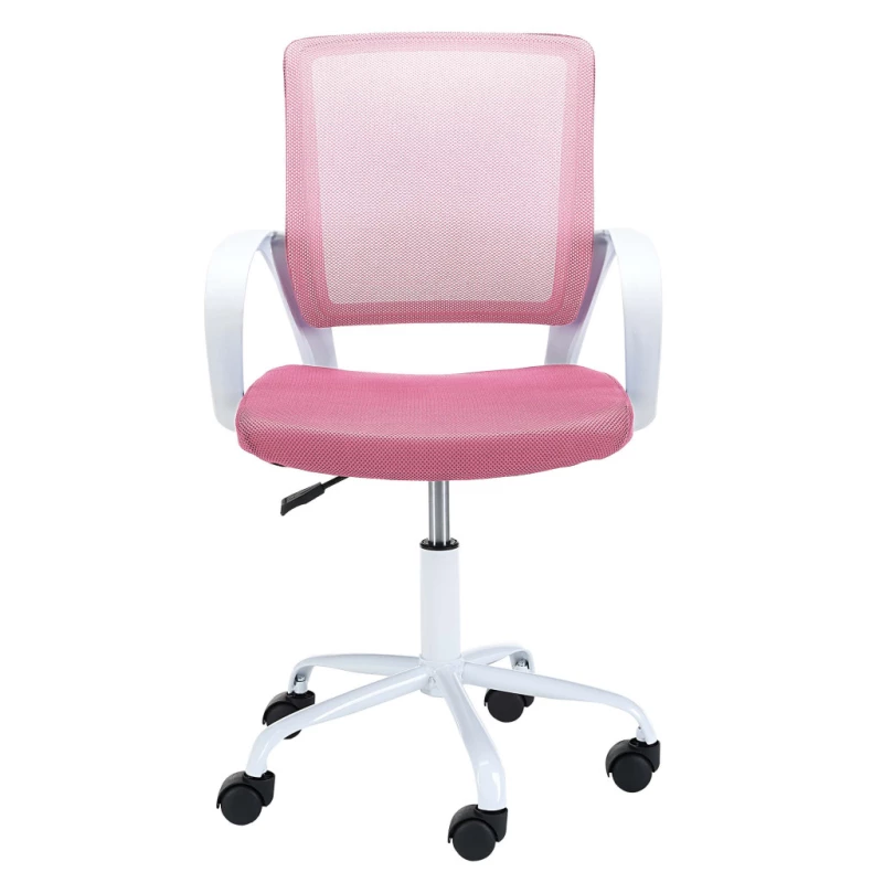 Kinderdrehstuhl ARNEA - weiß/rosa