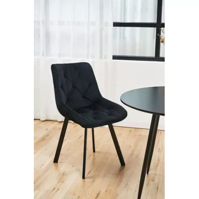 Set aus 2 gepolsterten Esszimmerstühlen MIGOS – schwarz