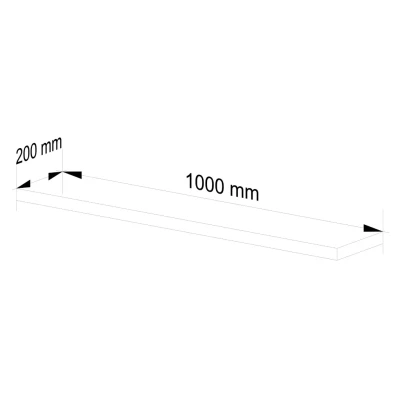 Wandregal 100 cm OLANIRA - Erle