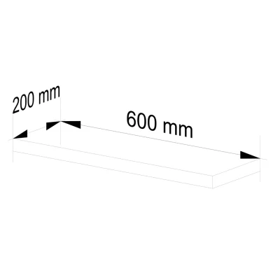 Wandregal 60 cm OLANIRA – Sonoma Eiche