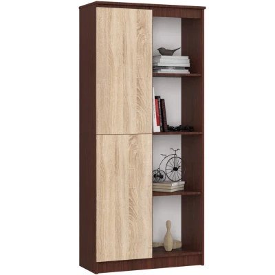 VALESTRA Regalsystem mit Türen – Wenge/Sonoma-Eiche
