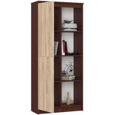 VALESTRA Regalsystem mit Türen – Wenge/Sonoma-Eiche