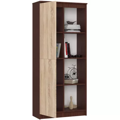 VALESTRA Regalsystem mit Türen – Wenge/Sonoma-Eiche