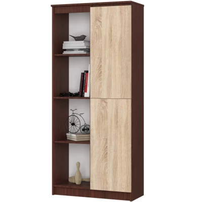 VALESTRA Regalsystem mit Türen – Wenge/Sonoma-Eiche