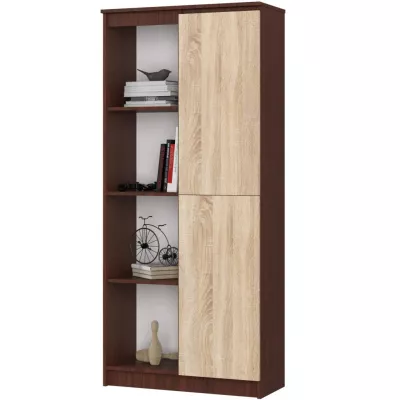 VALESTRA Regalsystem mit Türen – Wenge/Sonoma-Eiche
