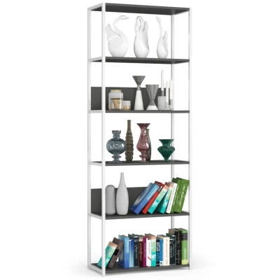 Metallregal 70 cm TOMIRAN - weiß/grau