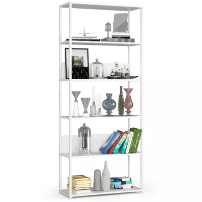 Metallregal 80 cm TOMIRAN - weiß