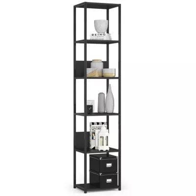 Metallregal 40 cm DERIVAL - schwarz