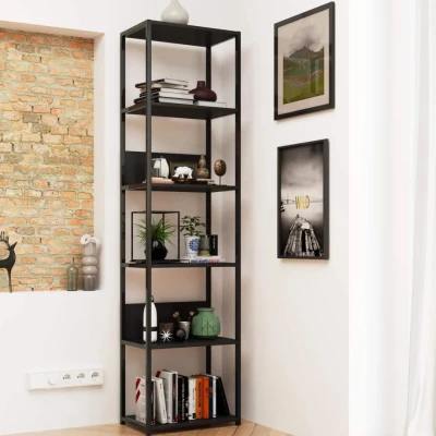 Metallregal 50 cm DERIVAL - schwarz