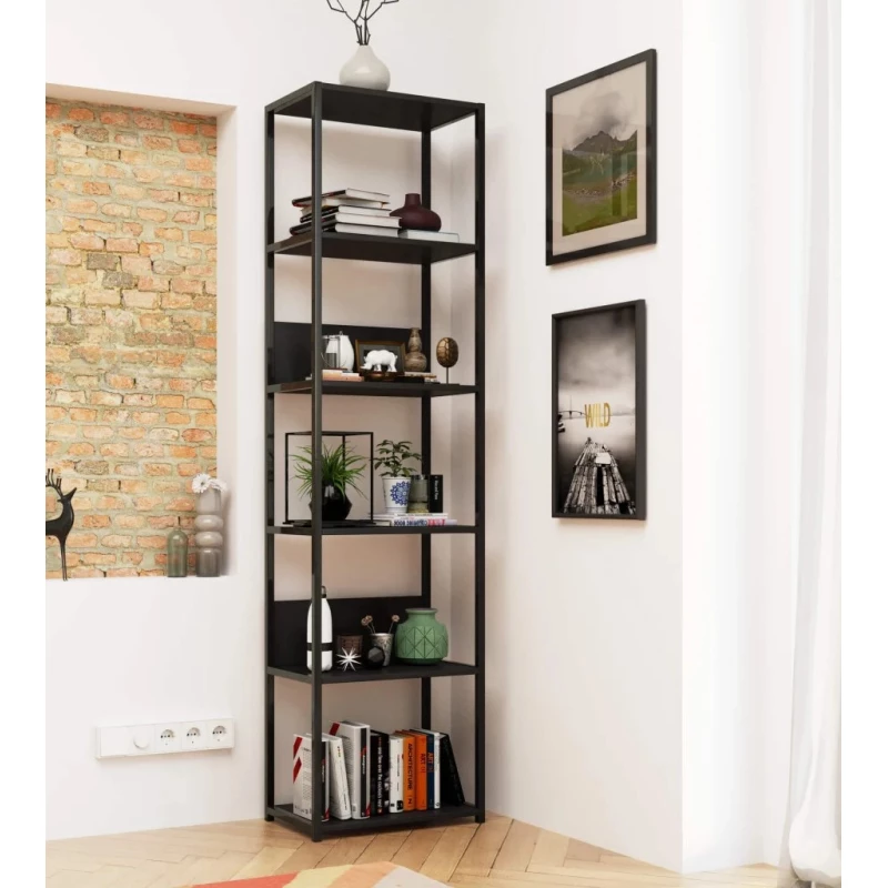 Metallregal 50 cm DERIVAL - schwarz