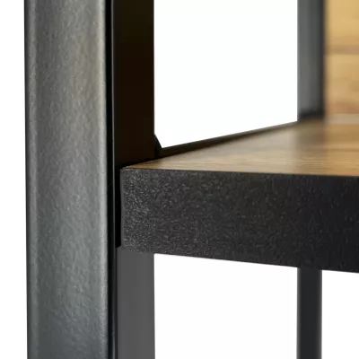 Metallregal 50 cm DERIVAL - schwarz / Craft Eiche