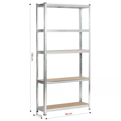 Haushaltsregal 90 cm QARIAN - silber