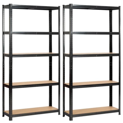 Set Metallregale für Zuhause, 90 cm, QARIAN - schwarz