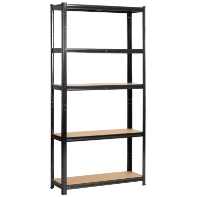 Set Metallregale für Zuhause, 90 cm, QARIAN - schwarz