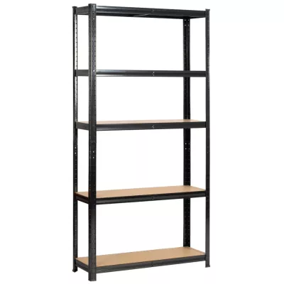 Set Metallregale für Zuhause, 90 cm, QARIAN - schwarz