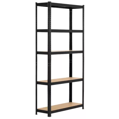 Set Metallregale für Zuhause, 90 cm, QARIAN - schwarz