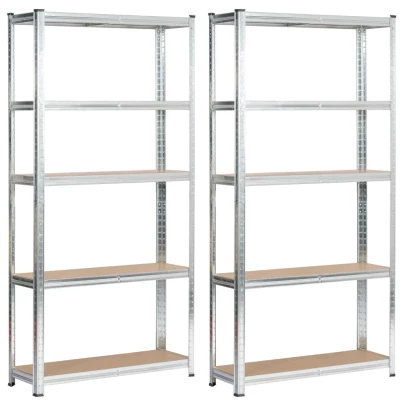 Metallregal-Set für Zuhause, 90 cm, QARIAN - Silber