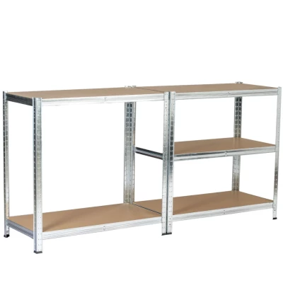 Metallregal-Set für Zuhause, 90 cm, QARIAN - Silber