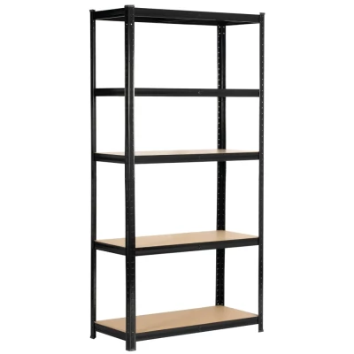 Metallregal 90 cm QARIAN - schwarz