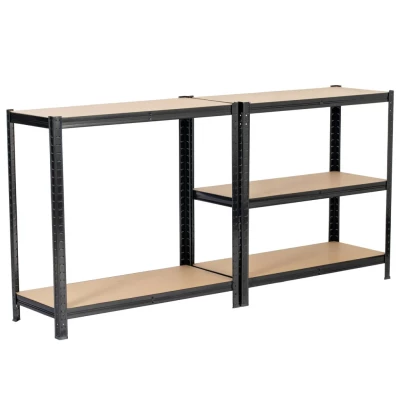 Metallregal 90 cm QARIAN - schwarz