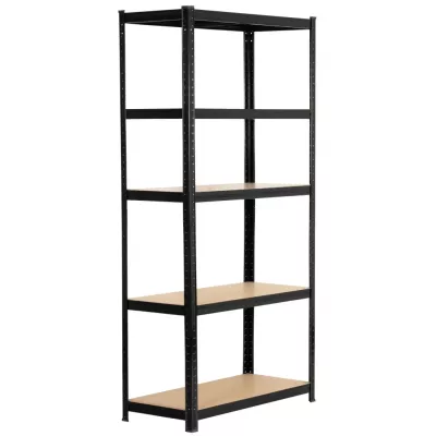 Metallregal 90 cm QARIAN - schwarz