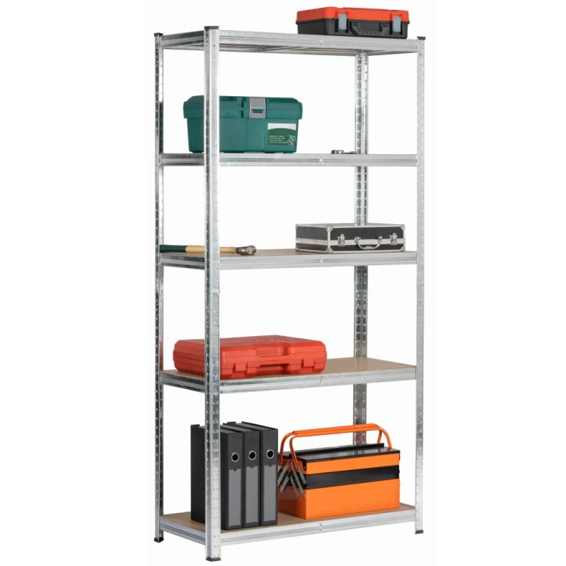 Metallregal 90 cm QARIAN - silber