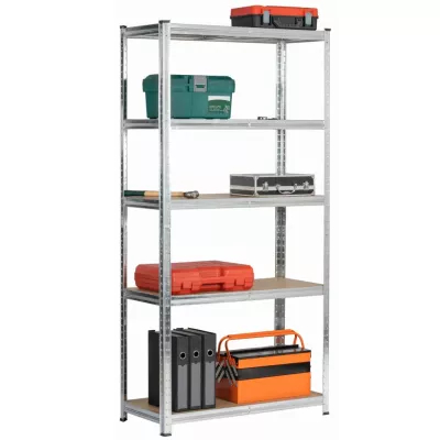 Metallregal 90 cm QARIAN - silber