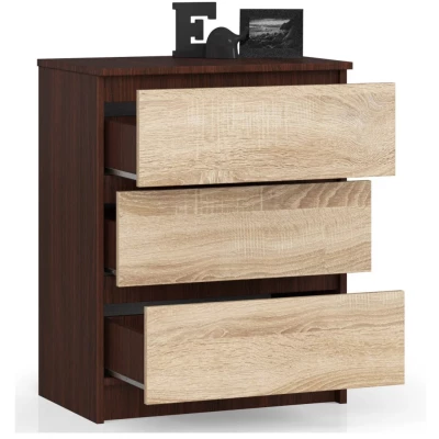SAVRILA Kommode – Wenge / Sonoma Eiche