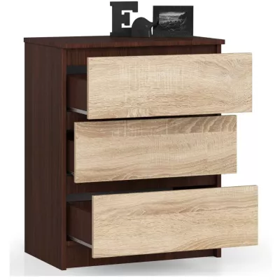 SAVRILA Kommode – Wenge / Sonoma Eiche