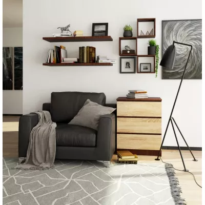 SAVRILA Kommode – Wenge / Sonoma Eiche