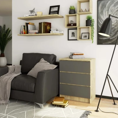 SAVRILA Kommode – Artisan Eiche / Grau