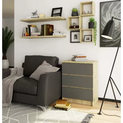 SAVRILA Kommode – Artisan Eiche / Grau