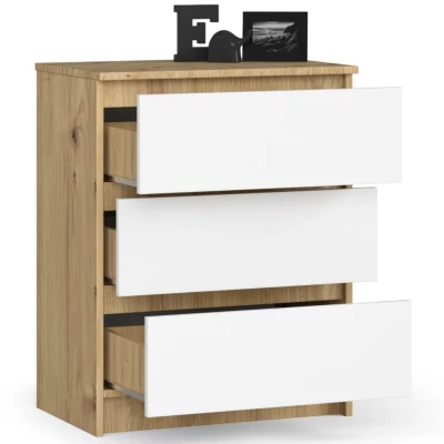 SAVRILA Kommode – Artisan Eiche / Weiß