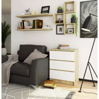 SAVRILA Kommode – Artisan Eiche / Weiß
