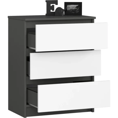 SAVRILA Kommode – grau/weiß