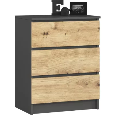 SAVRILA Kommode – Grau / Artisan Eiche