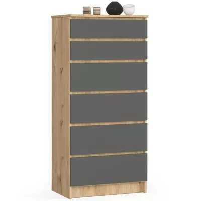 Kommode SAVRILA – Artisan Eiche / Grau