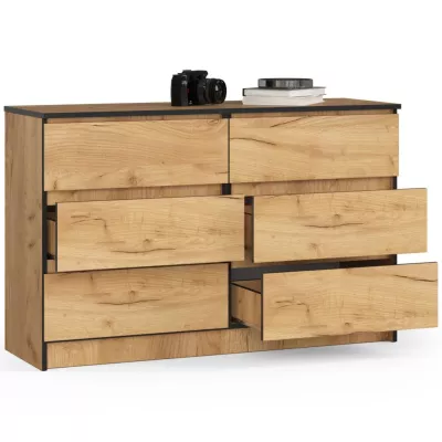 Breite Kommode SAVRILA – Craft Eiche