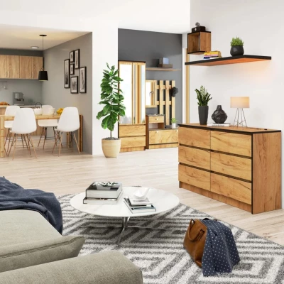Breite Kommode SAVRILA – Craft Eiche