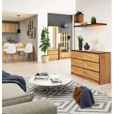 Breite Kommode SAVRILA – Craft Eiche