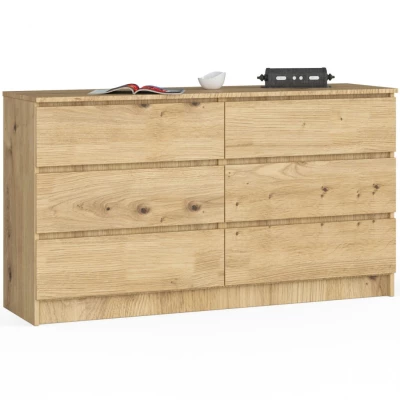 Breite Kommode mit Schubladen SAVRILA – Artisan Eiche