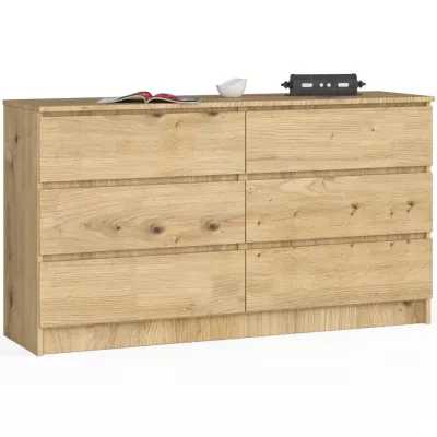Breite Kommode mit Schubladen SAVRILA – Artisan Eiche