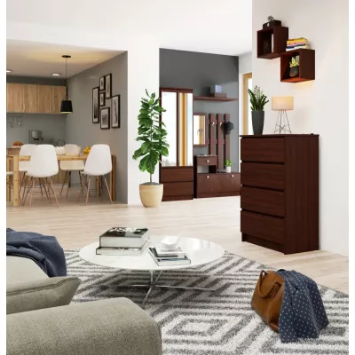 Schmale Kommode SAVRILA - Wenge