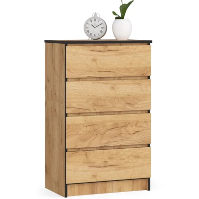 Schmale Kommode SAVRILA – Craft Eiche