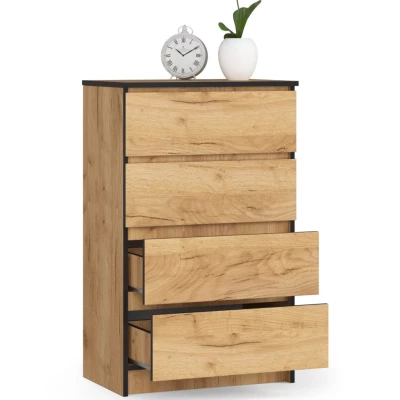 Schmale Kommode SAVRILA – Craft Eiche
