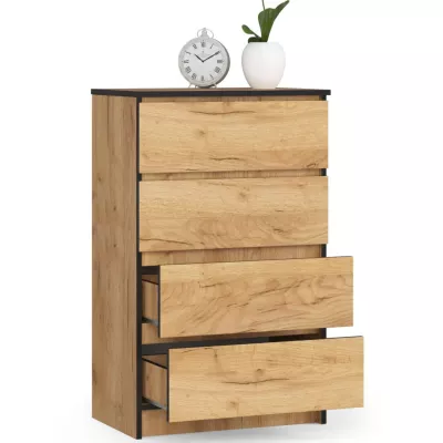 Schmale Kommode SAVRILA – Craft Eiche