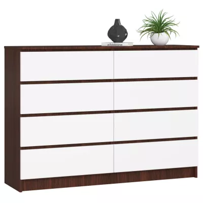 Große Kommode SAVRILA – Wenge/Weiß
